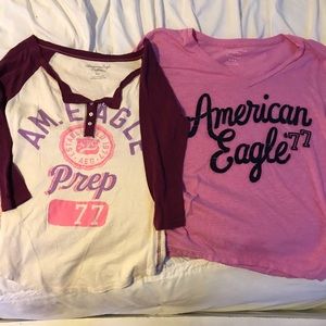 American Eagle Tops Med & Small Pinks Shirt